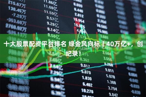 十大股票配资平台排名 绿金风向标丨40万亿+，创纪录！